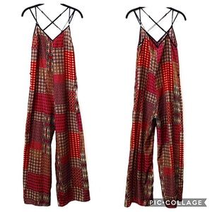 Patchwork Wide Leg Jumpsuit